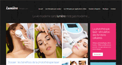 Desktop Screenshot of lumiere-therapie.com